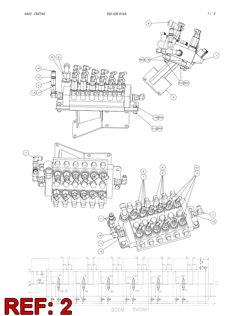 55018797 550 187 97 VALVE BRACKET - Sandvik Technical Drawing