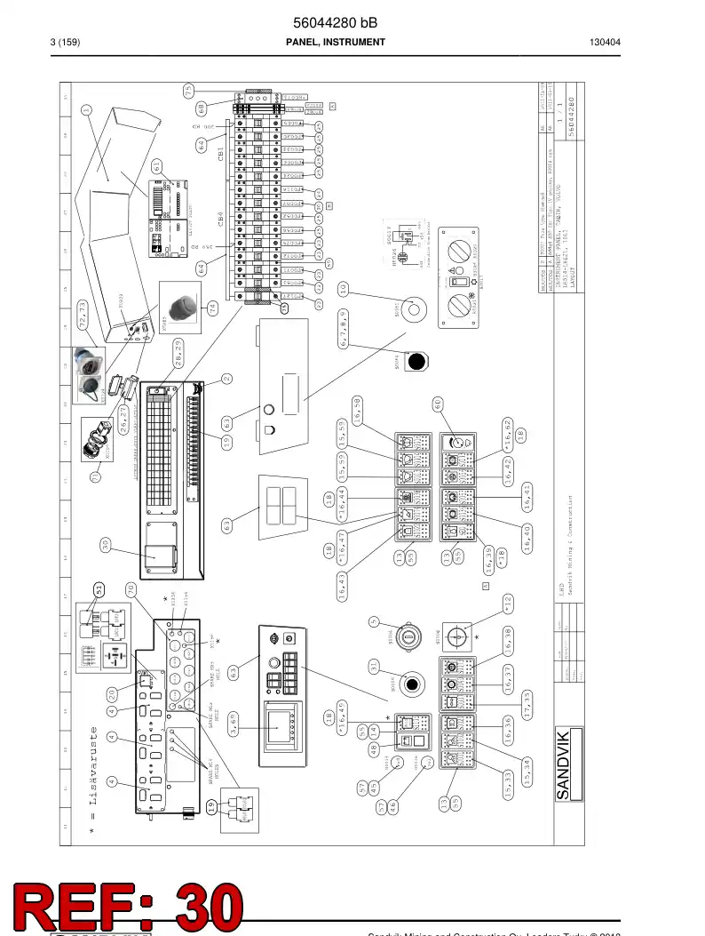 55018818 550 188 18 Transformer, Low Voltage - Sandvik Technical Drawing