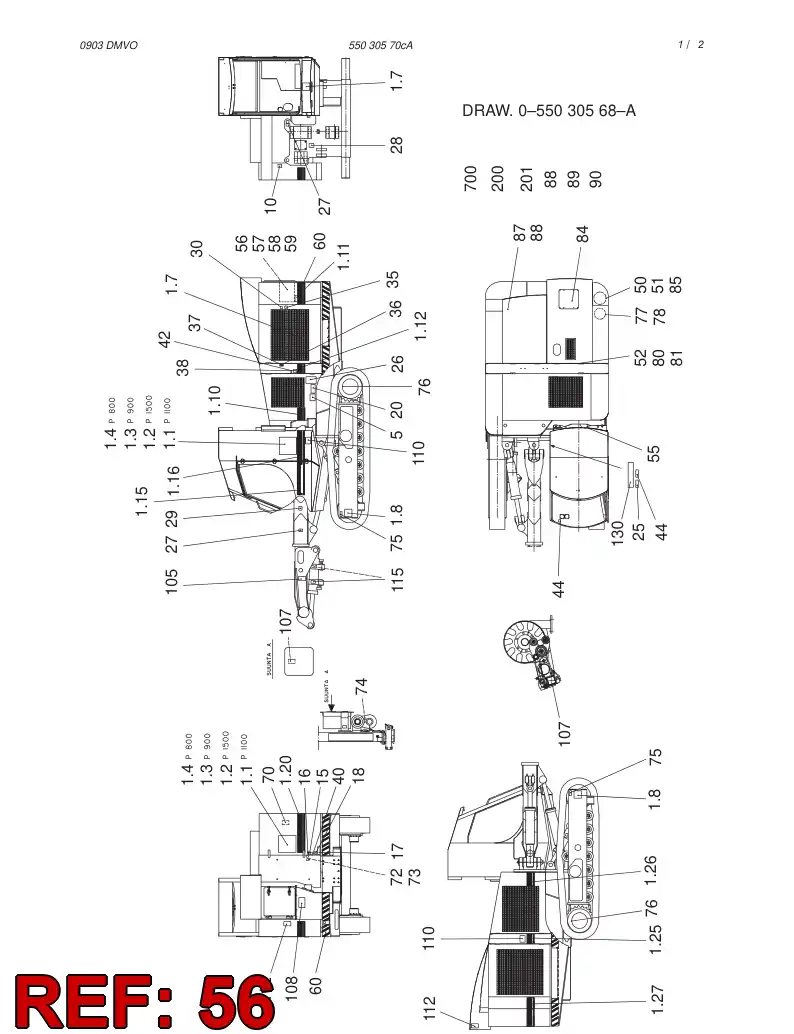 55018825 550 188 25 DECAL - Sandvik Technical Drawing