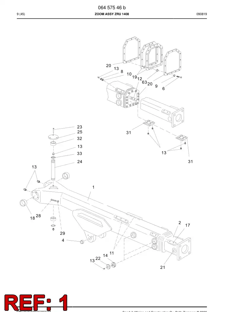 55018860 550 188 60 OUTER PIPE - Sandvik Technical Drawing