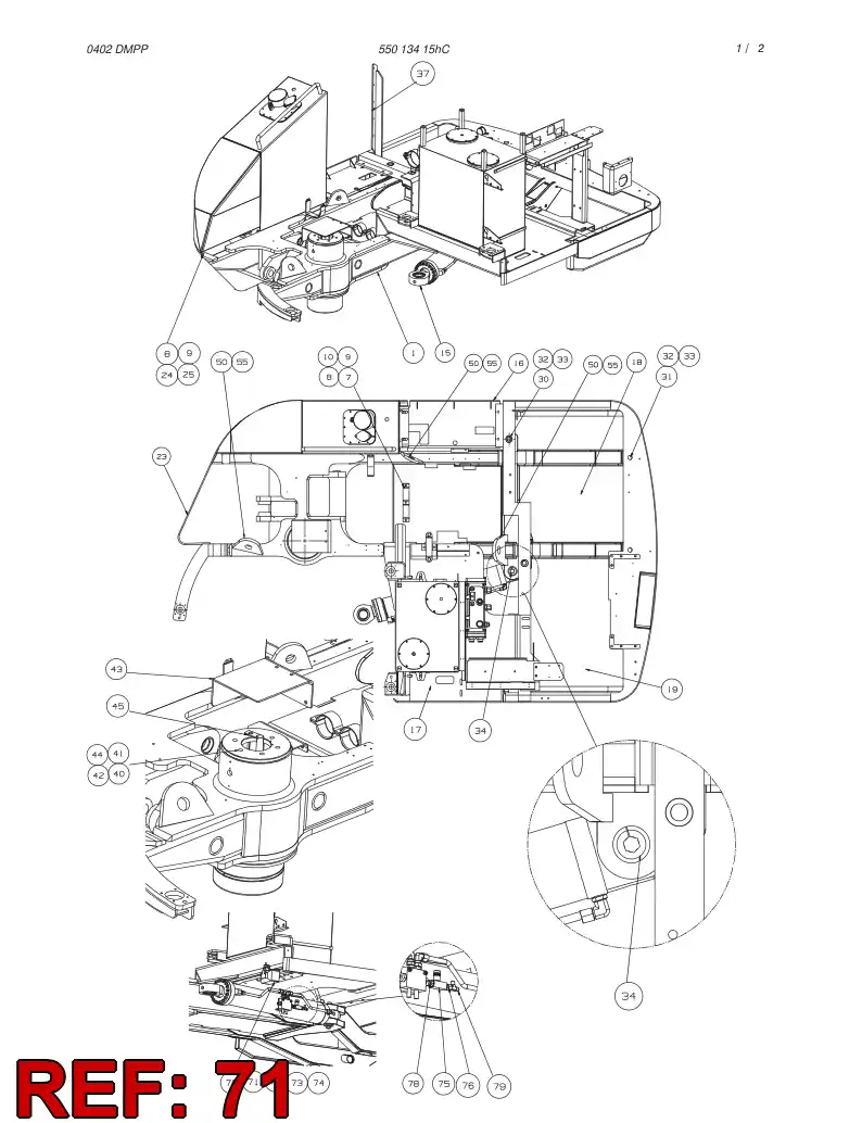 55019064 550 190 64 SUPPORTING BLOCK - Sandvik Technical Drawing