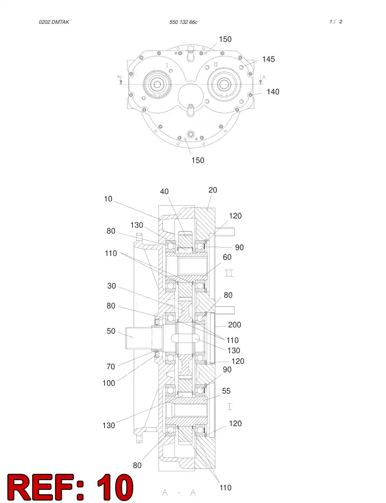 55019119 550 191 19 Frame - Sandvik Technical Drawing