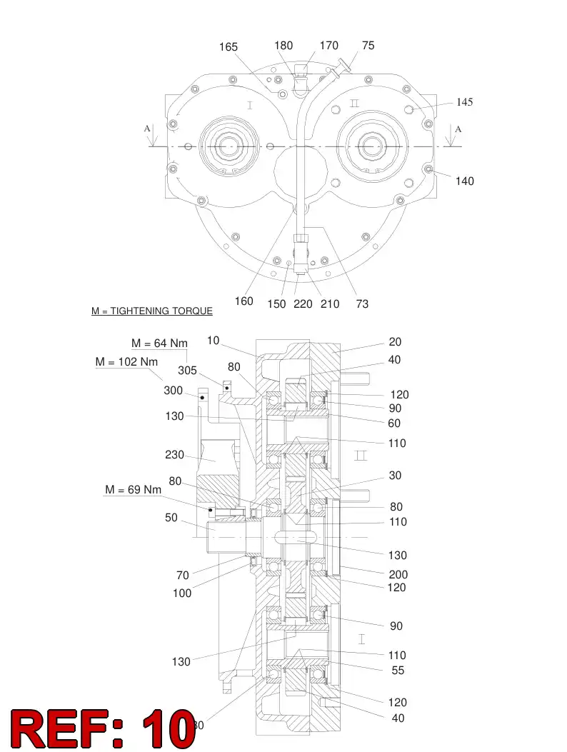55019136 550 191 36 FRAME - Sandvik Technical Drawing