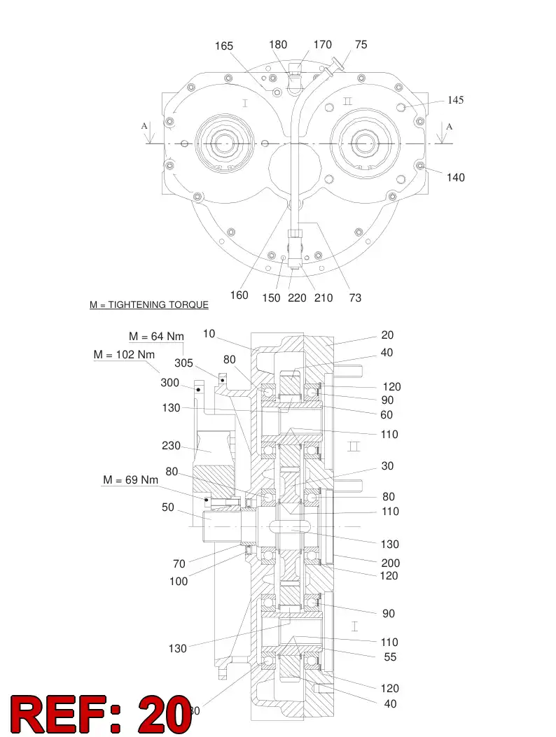 55019137 550 191 37 FRAME - Sandvik Technical Drawing