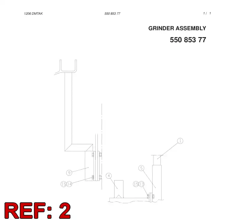 55019441 550 194 41 BRACKET - Sandvik Technical Drawing
