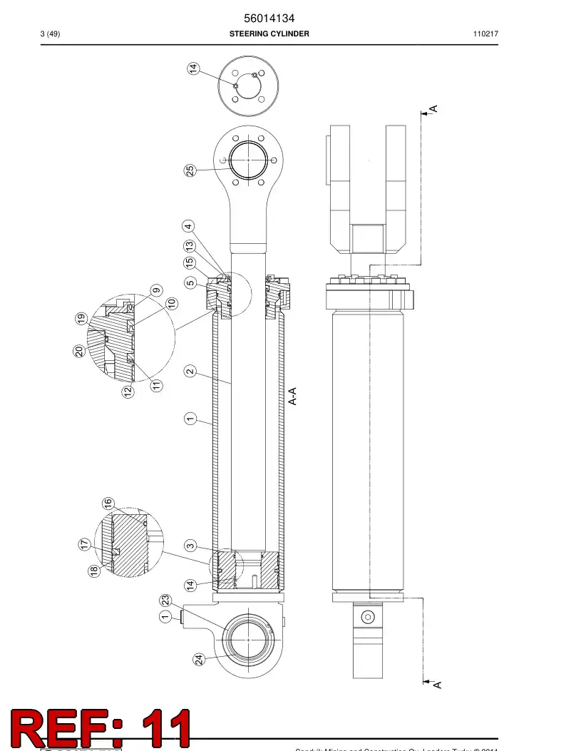 55019443 550 194 43 Seal, Rod - Sandvik Technical Drawing