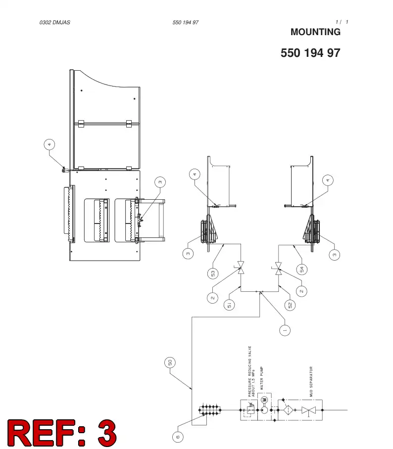 55019498 550 194 98 ASSEMBLY - Sandvik Technical Drawing