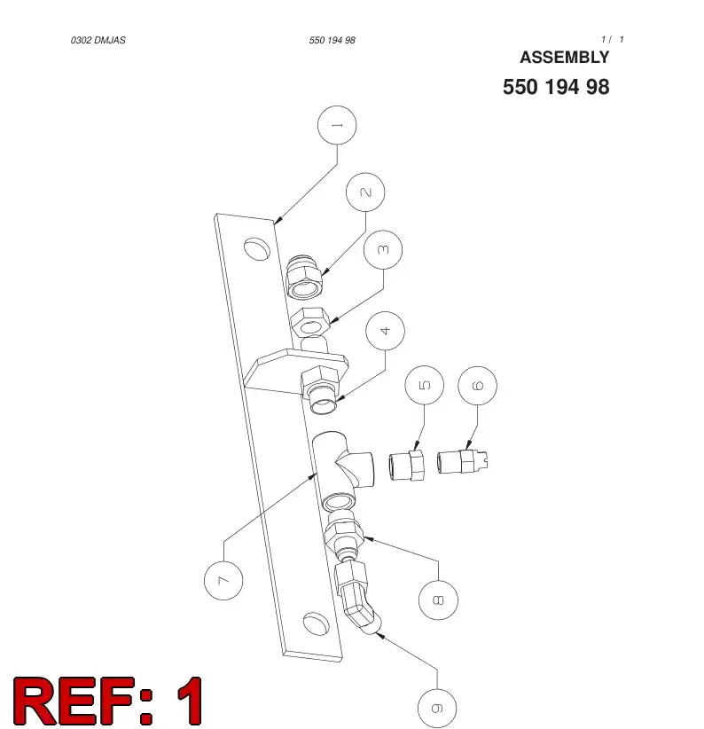55019499 550 194 99 SUPPORTING BLOCK - Sandvik Technical Drawing