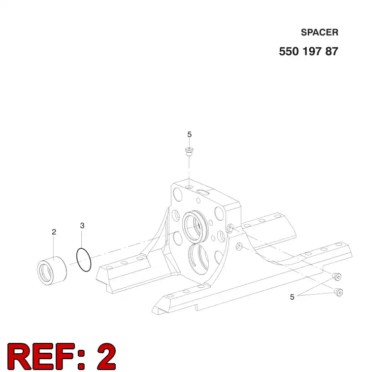 55019545 550 195 45 SEAL HOUSING - Sandvik Technical Drawing
