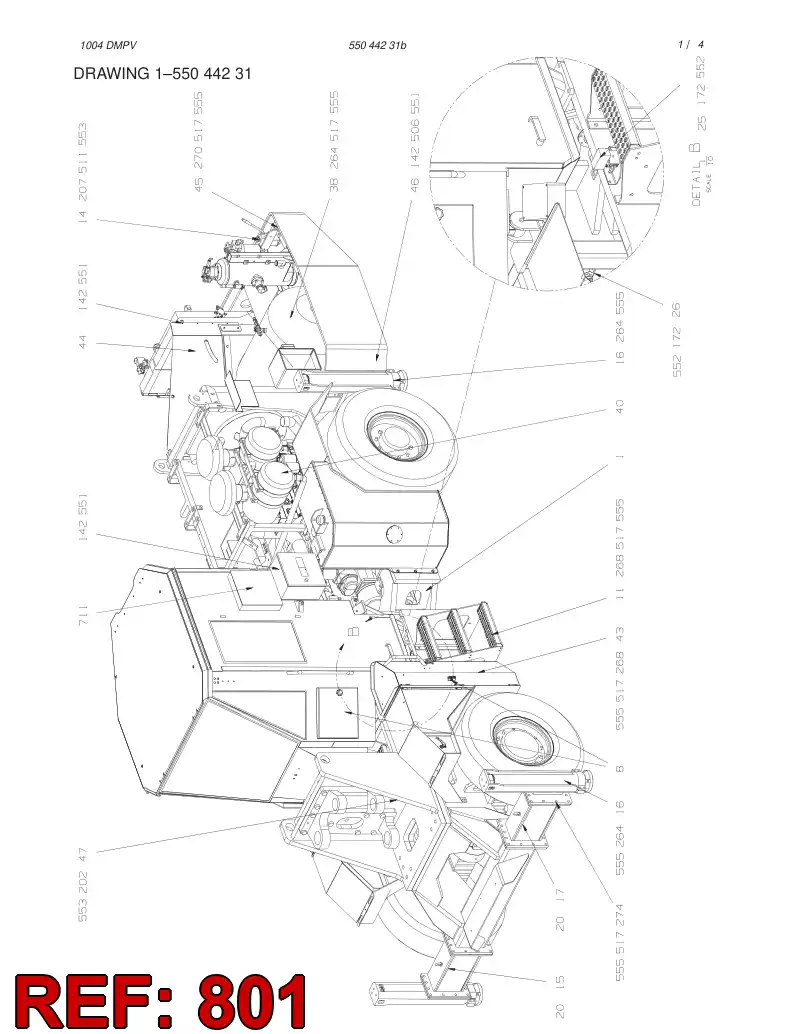 55019612 550 196 12 HOSING - Sandvik Technical Drawing