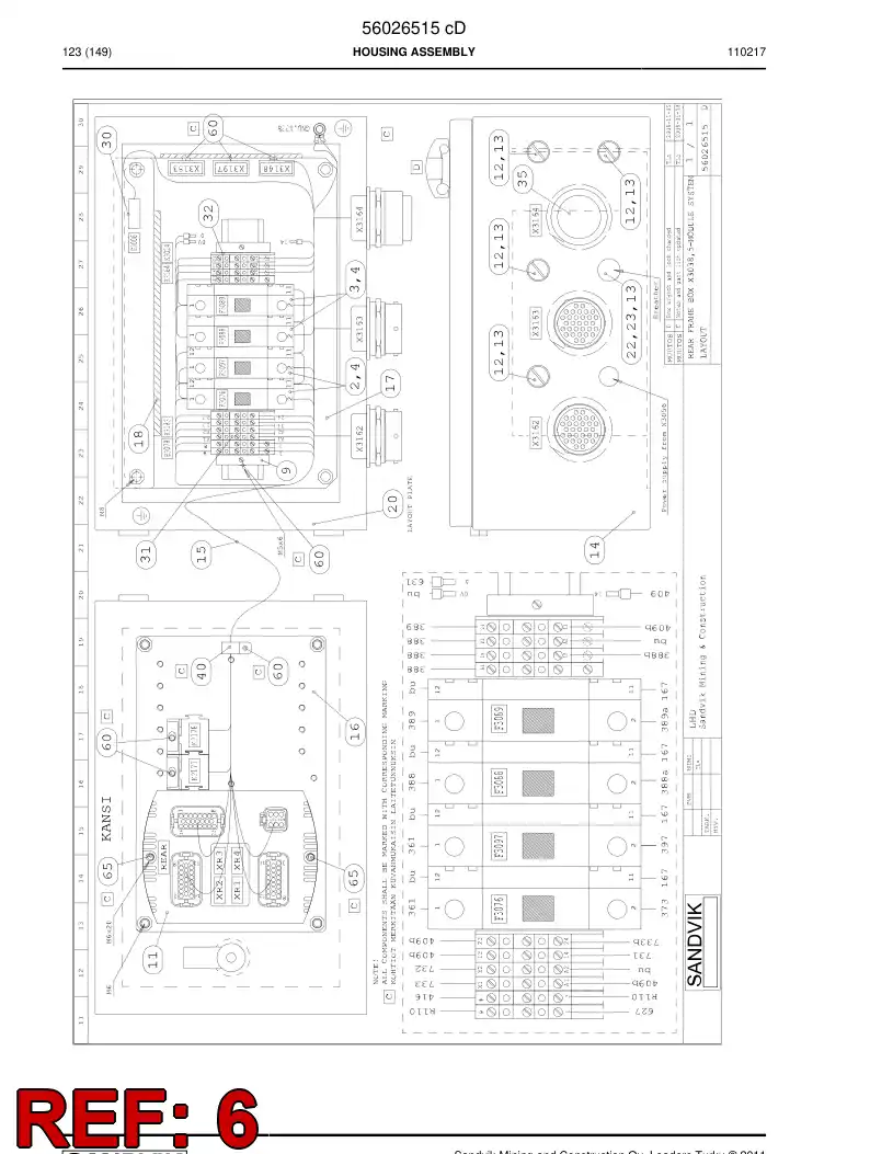 55019619 550 196 19 Relay, Time - Sandvik Technical Drawing