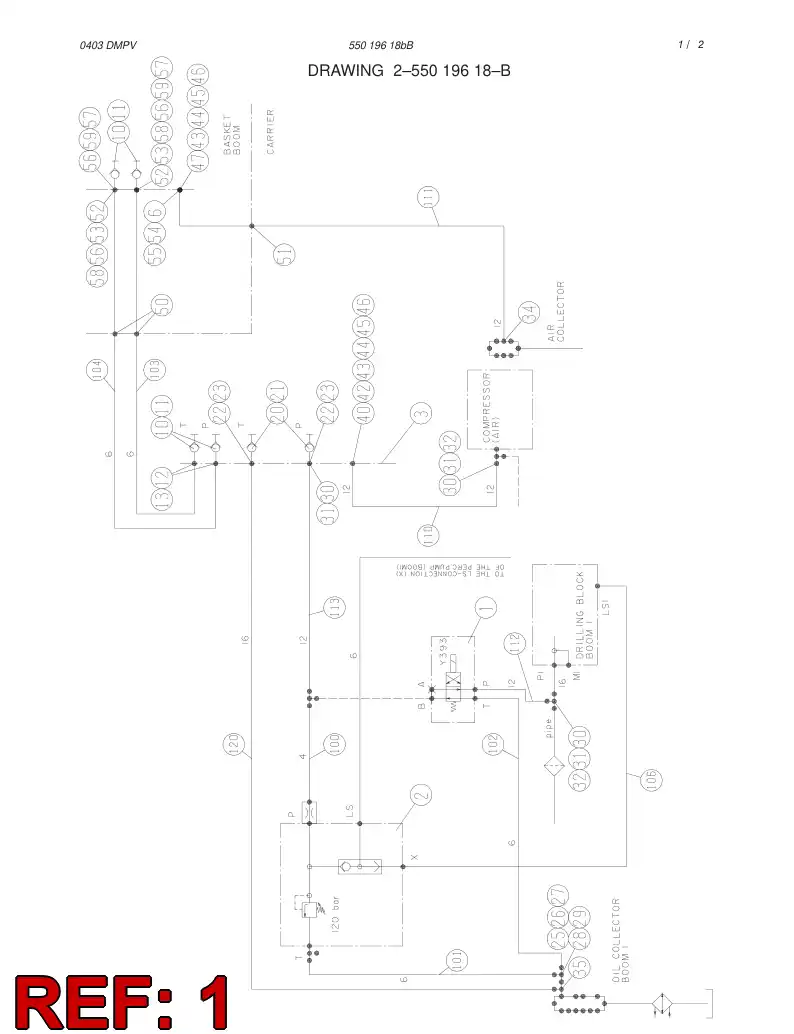 55019630 550 196 30 VALVE ASSEMBLY - Sandvik Technical Drawing