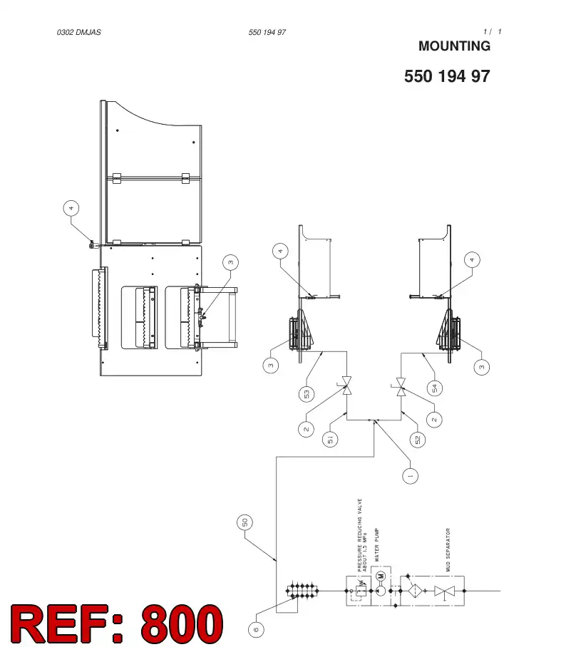 55019633 550 196 33 HOSING - Sandvik Technical Drawing