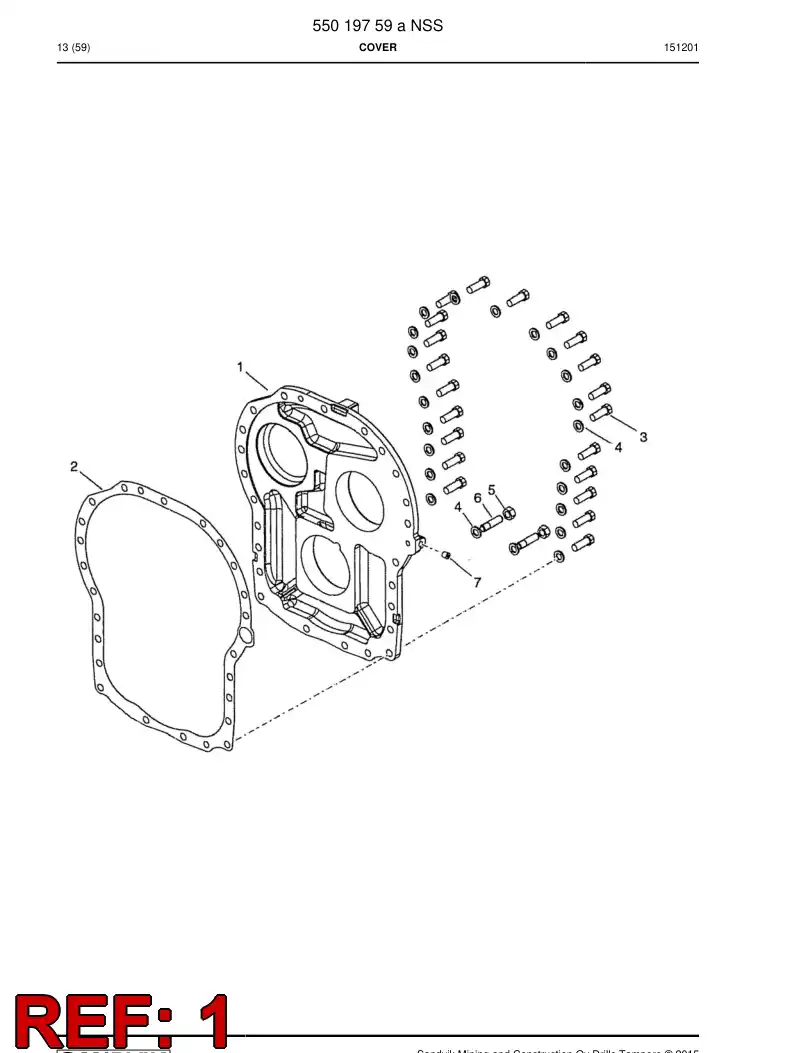 55019761 550 197 61 Cover - Sandvik Technical Drawing