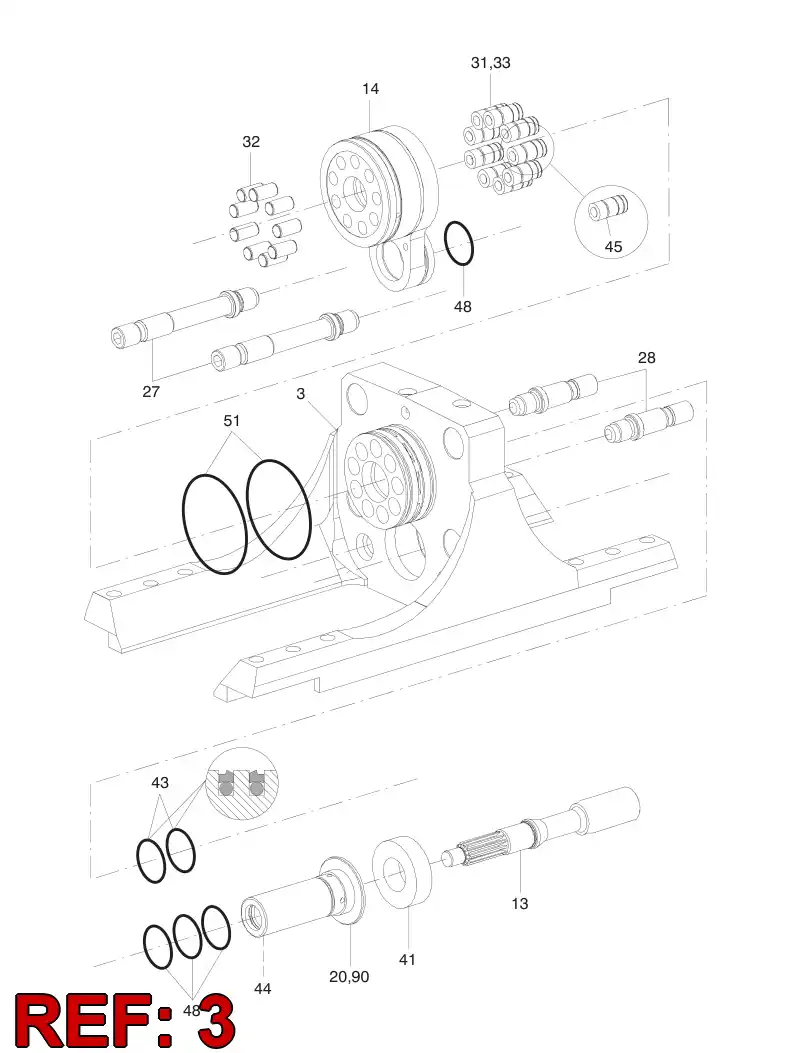 55019787 550 197 87 Spacer - Sandvik Technical Drawing