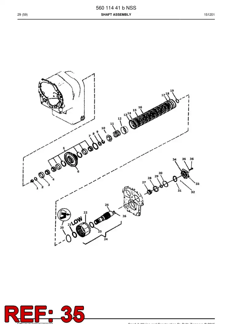 55019798 550 197 98 Spacer - Sandvik Technical Drawing