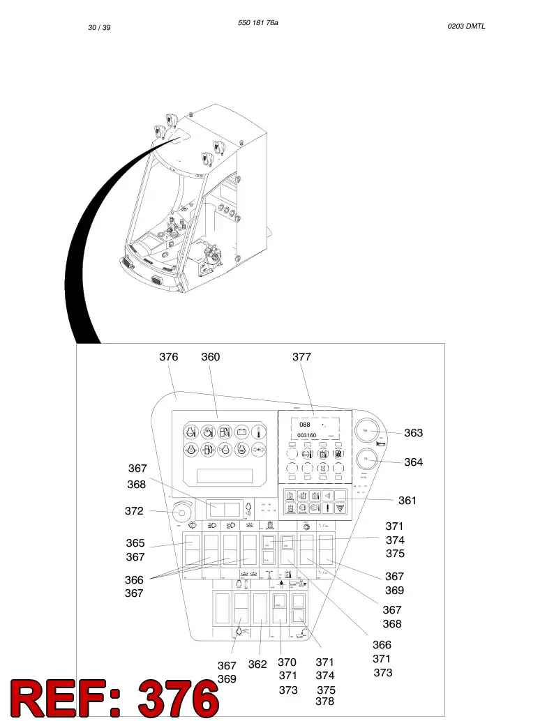 55019841 550 198 41 DECAL - Sandvik Technical Drawing