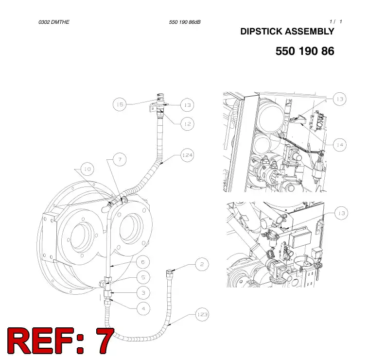 55019894 550 198 94 DIPSTICK - Sandvik Technical Drawing