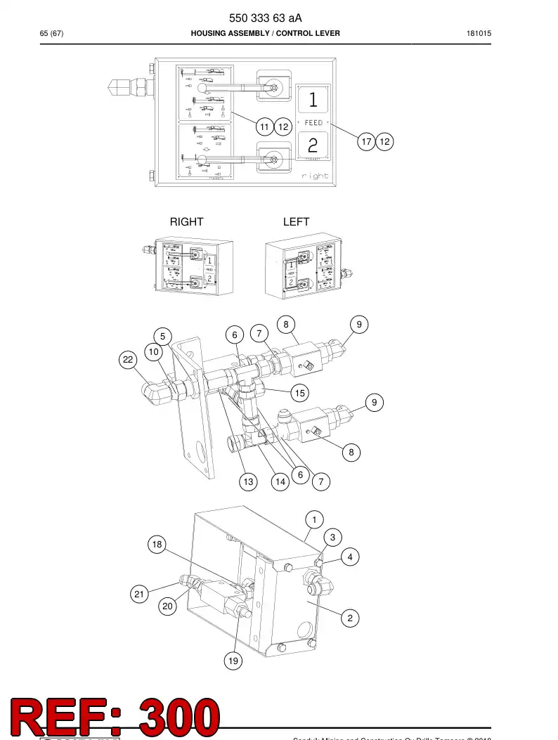 55019933a 550 199 33a Label, Instruction - Sandvik Technical Drawing