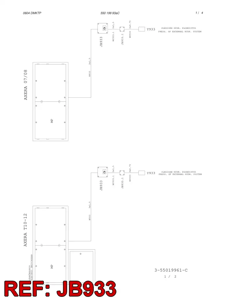 55019944 550 199 44 JUNCTION BOX ASSEMBLY - Sandvik Technical Drawing