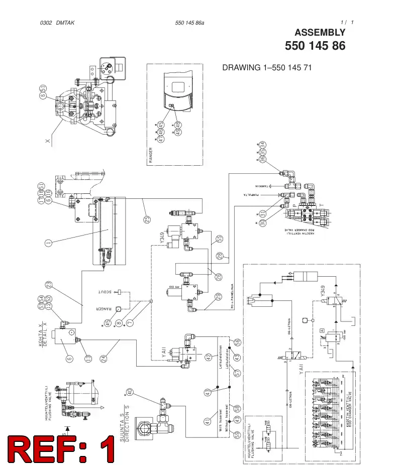 55020005 550 200 05 REPAIR KIT - Sandvik Technical Drawing