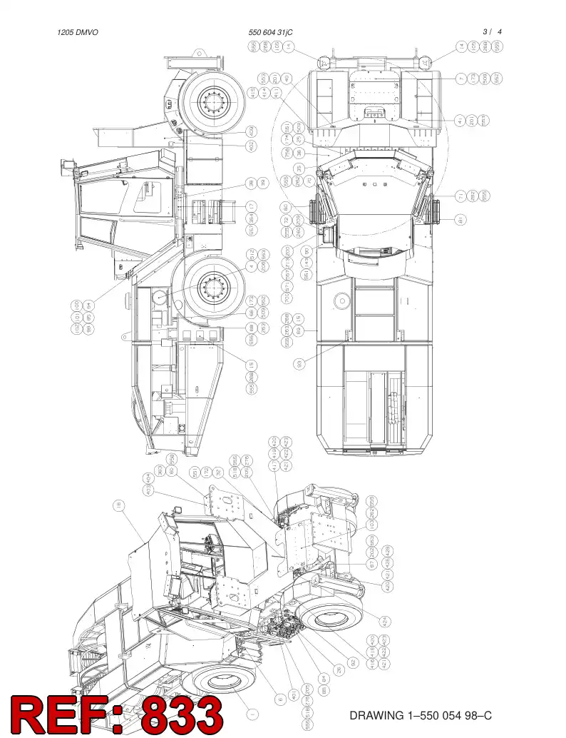 55020007 550 200 07 CENTRAL GREASING ASSEMBLY - Sandvik Technical Drawing