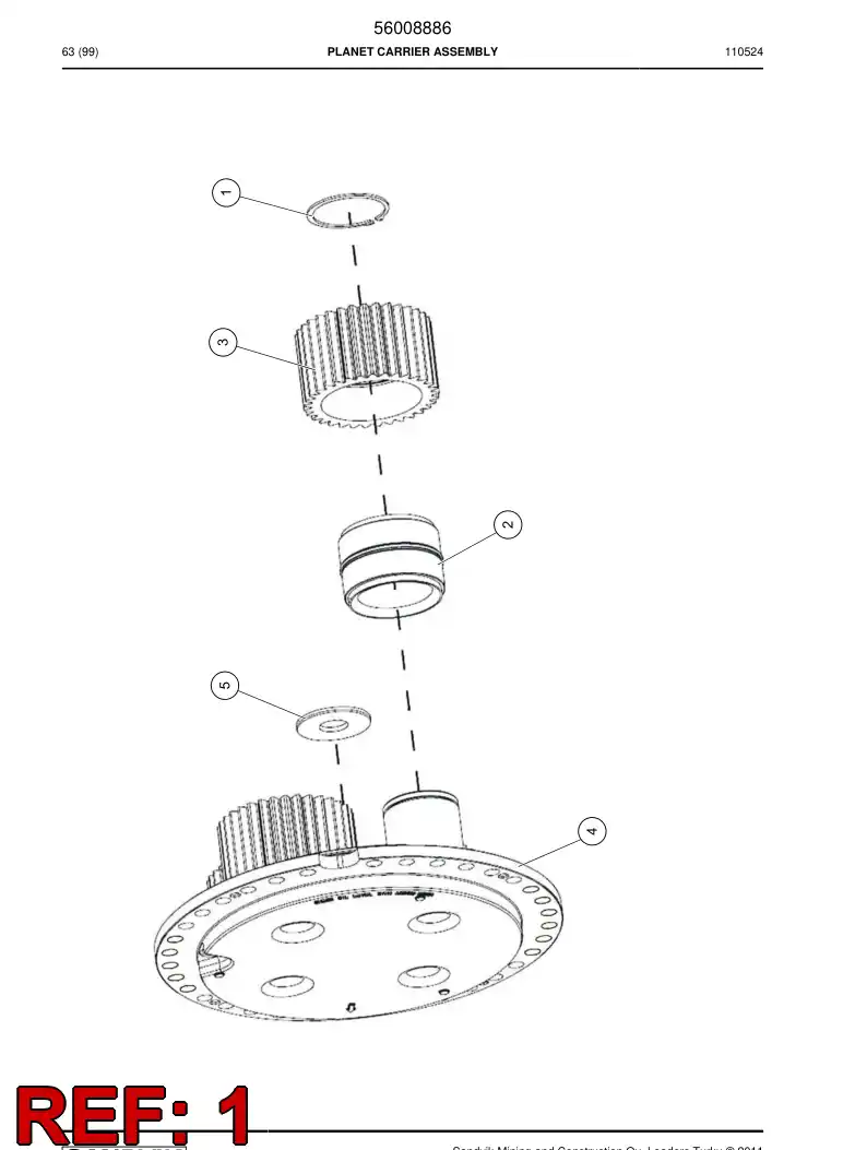 55020075 550 200 75 Circlip - Sandvik Technical Drawing