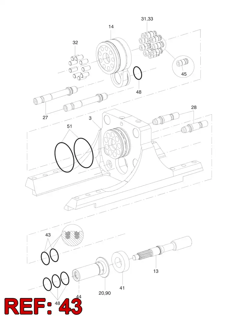 55020235 550 202 35 PISTON ROD SEAL - Sandvik Technical Drawing