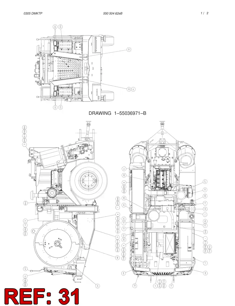 55020365 550 203 65 CABLE HOLDER - Sandvik Technical Drawing