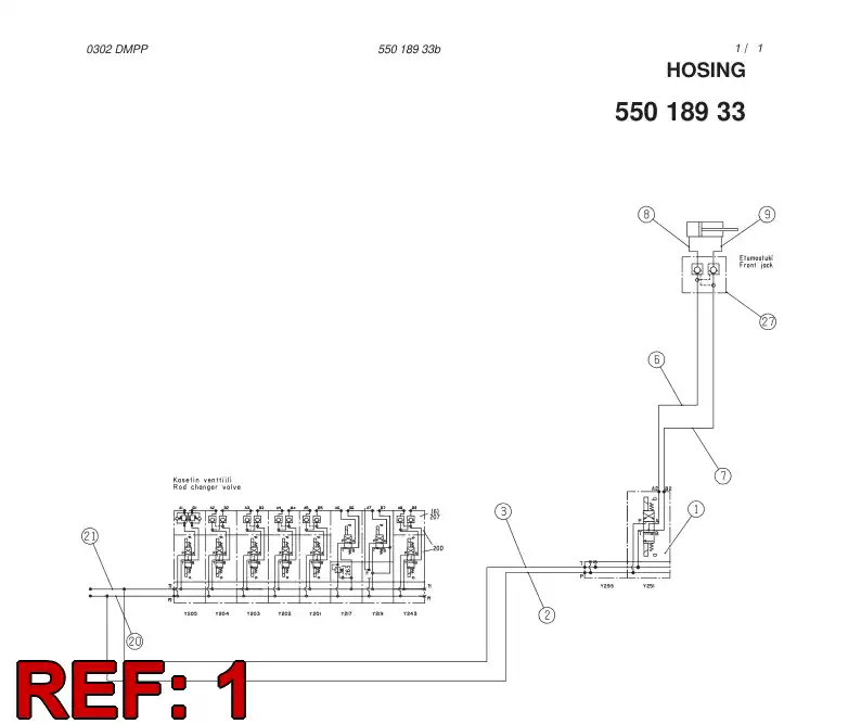55020422 550 204 22 VALVE ASSEMBLY - Sandvik Technical Drawing