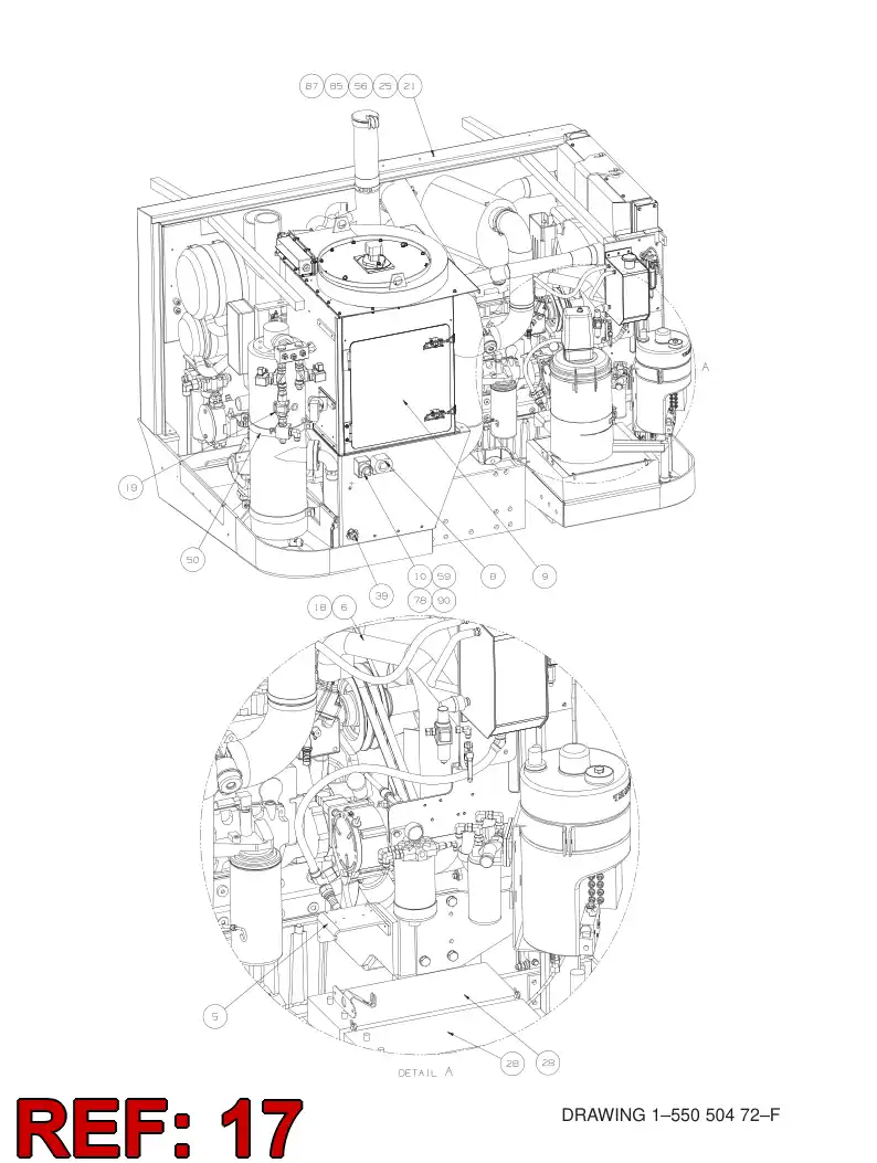 55020454 550 204 54 Clamp, Hose - Sandvik Technical Drawing