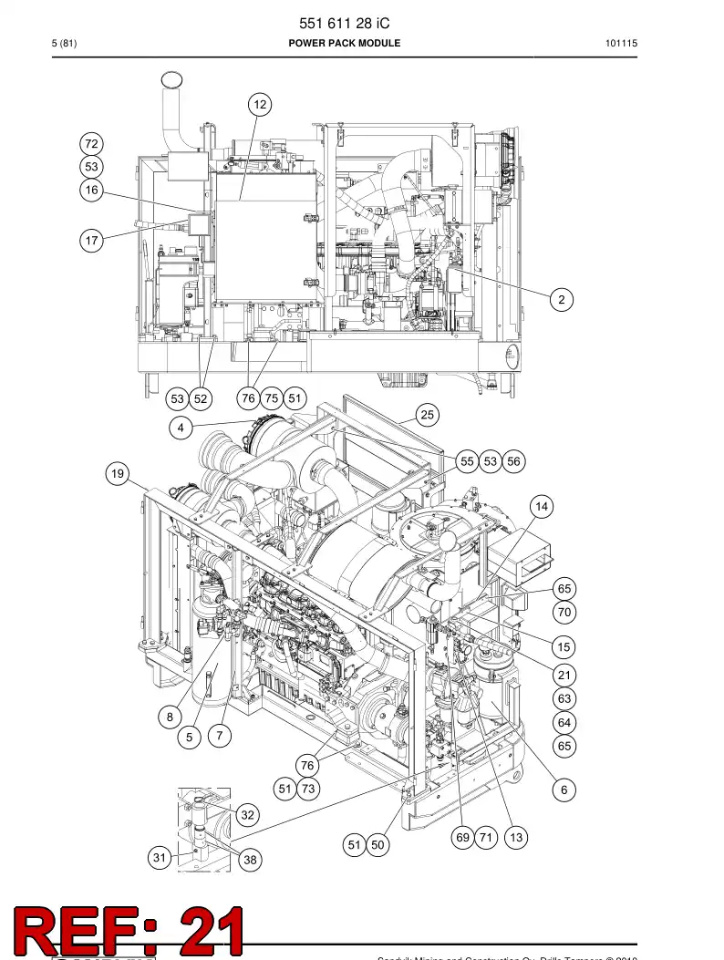 55020457a 550 204 57a Bracket - Sandvik Technical Drawing