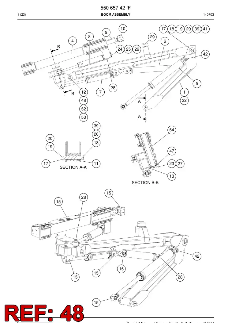 55020536a 550 205 36a Spacer - Sandvik Technical Drawing