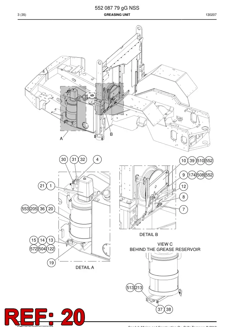 55020631b 550 206 31b Bracket - Sandvik Technical Drawing