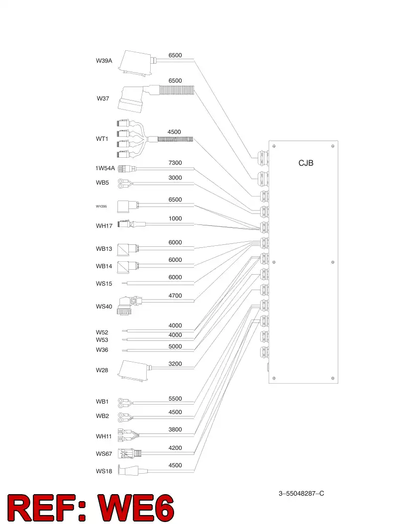 55020752 550 207 52 Cable assembly - Sandvik Technical Drawing