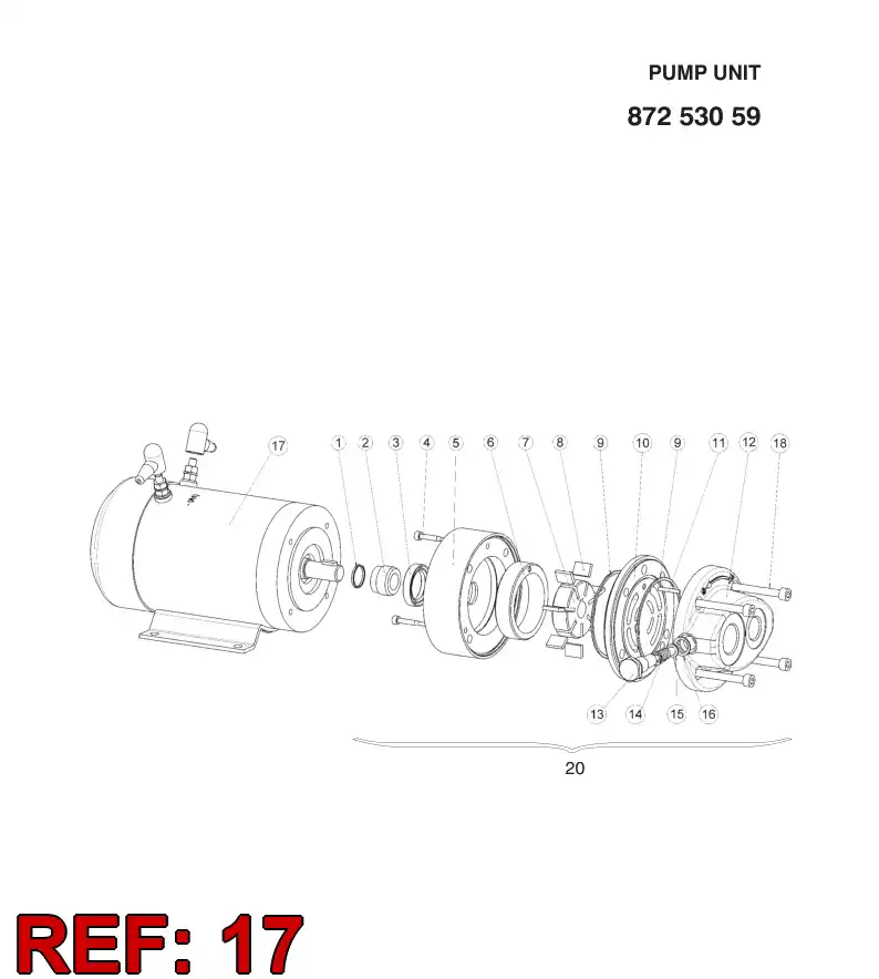 55020850 550 208 50 Low voltage motor - Sandvik Technical Drawing