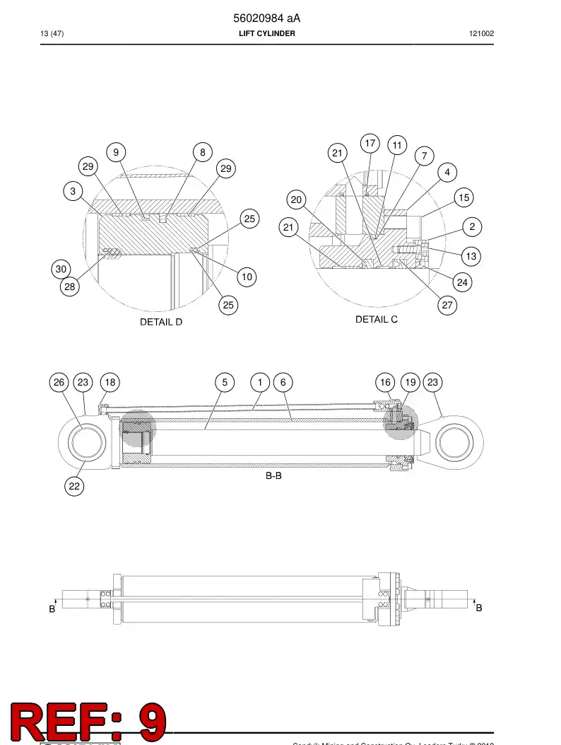 55020928 550 209 28 PISTON ring - Sandvik Technical Drawing