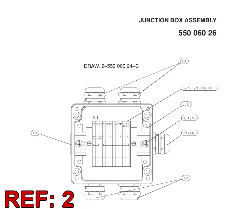 55021080 550 210 80 DIMENSIONING DRAWING - Sandvik Technical Drawing
