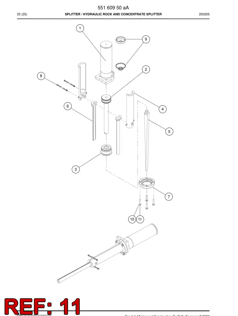55021109 550 211 09 Hexagon head bolt - Sandvik Technical Drawing