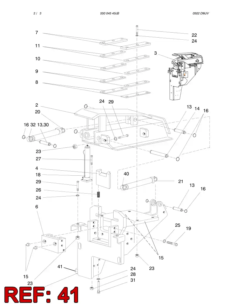 55021124 550 211 24 SPACER - Sandvik Technical Drawing