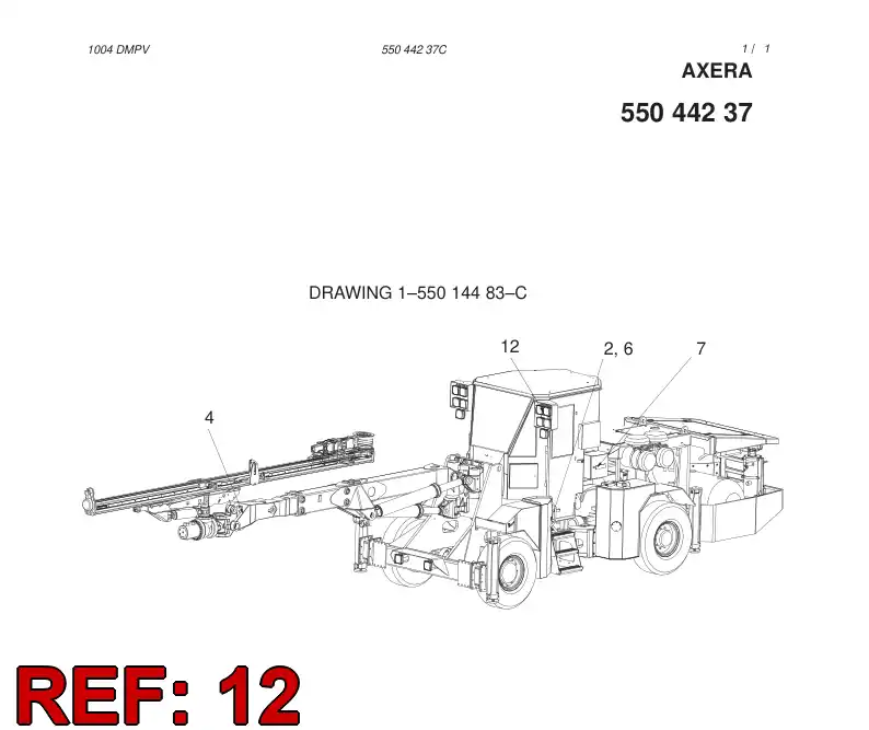 55021147 550 211 47 MOUNTING - Sandvik Technical Drawing