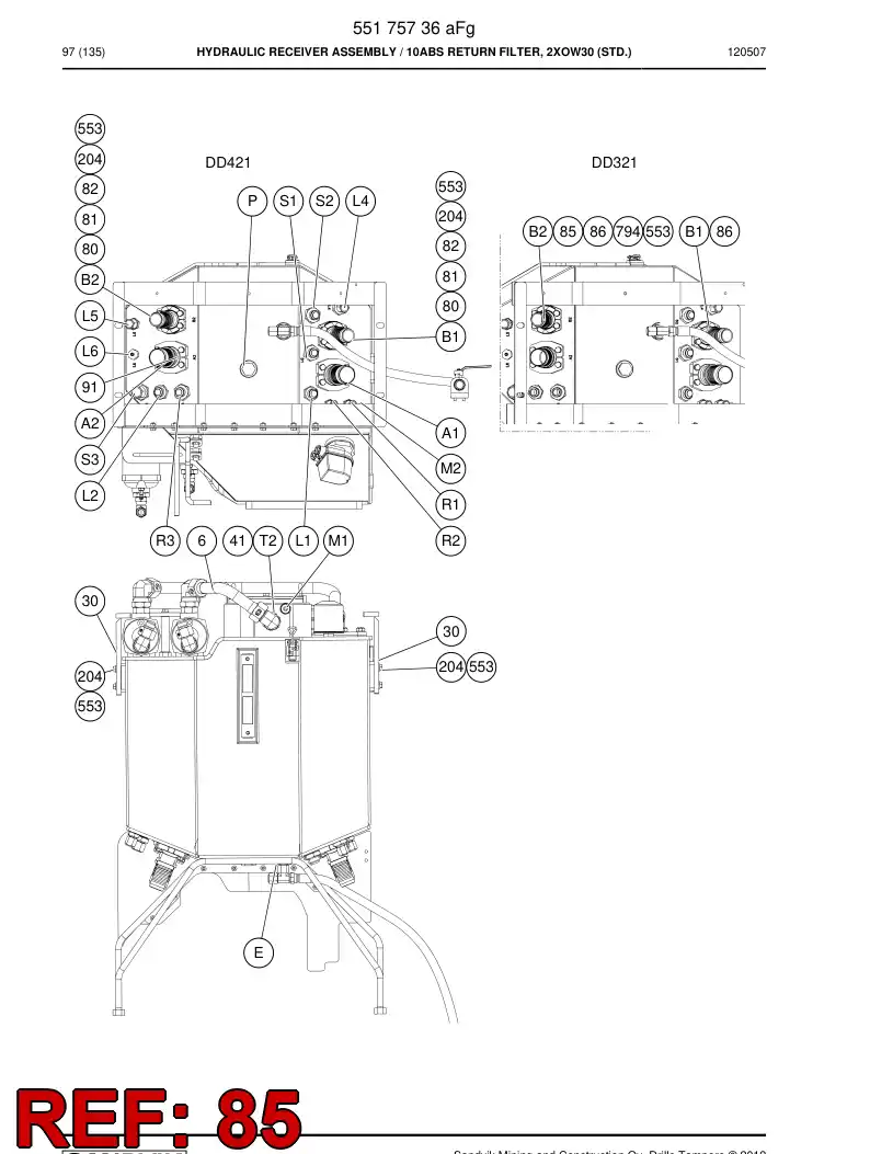 55021252a 550 212 52a O-ring - Sandvik Technical Drawing