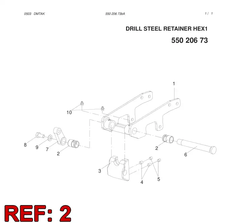 55021274 550 212 74 BUSHING - Sandvik Technical Drawing