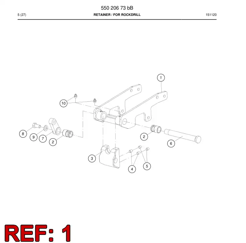 55021278a 550 212 78a Frame - Sandvik Technical Drawing
