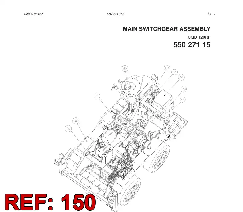 55021294 550 212 94 CONTROL BOX ASSEMBLY - Sandvik Technical Drawing