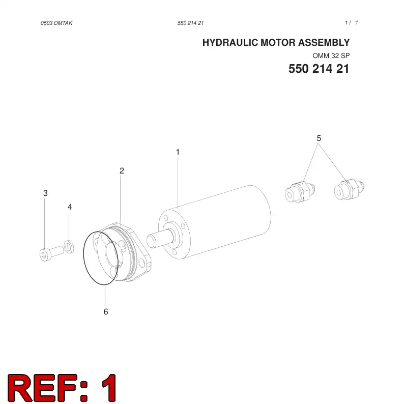 55021420 550 214 20 TORQUE MOTOR - Sandvik Technical Drawing