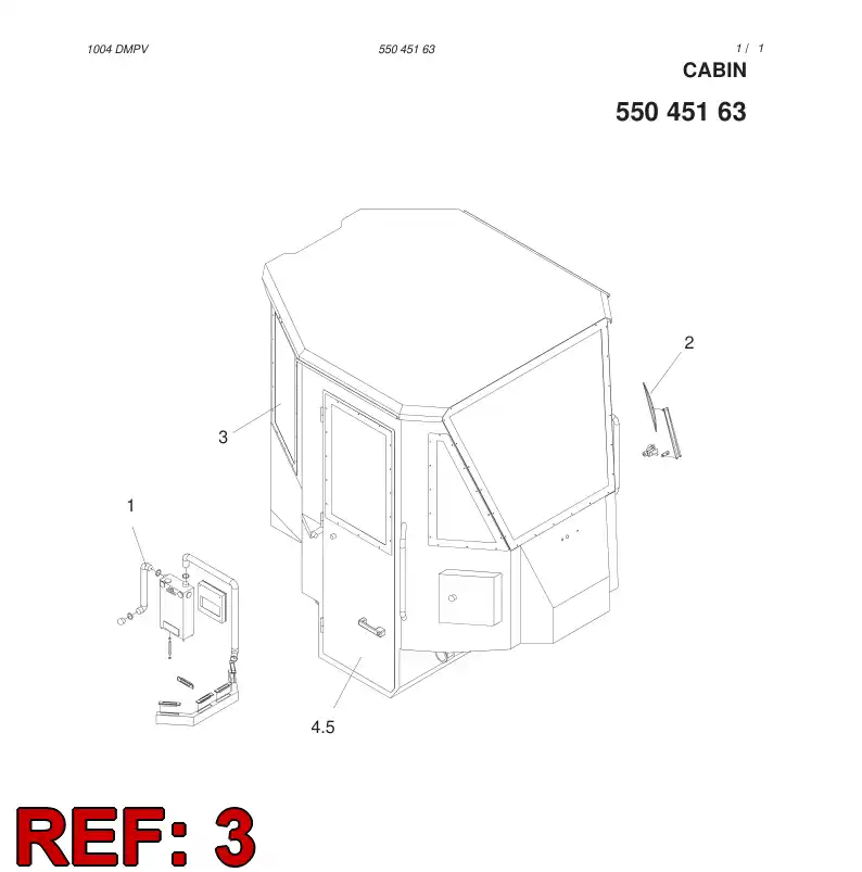55021431 550 214 31 WINDOW KIT - Sandvik Technical Drawing