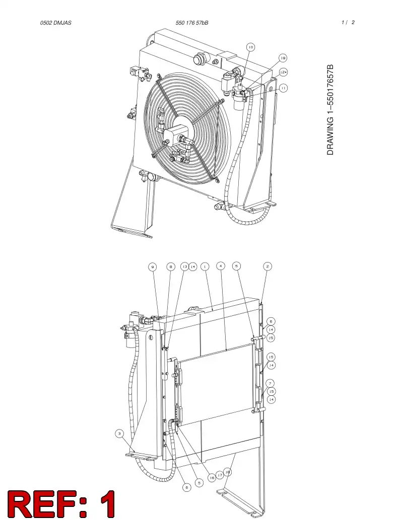 55021509 550 215 09 ASSEMBLY - Sandvik Technical Drawing