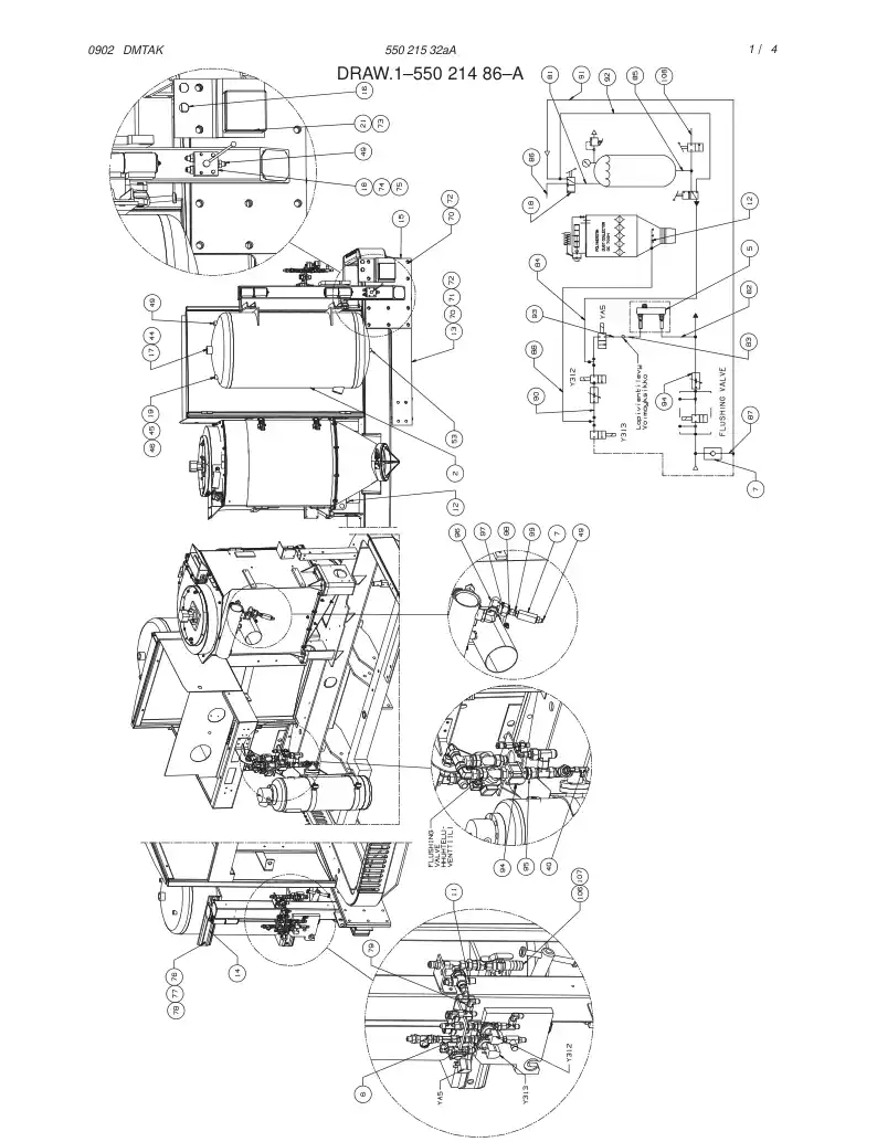 55021532aA 550 215 32aA WATER INJECTION SYSTEM - Sandvik Technical Drawing