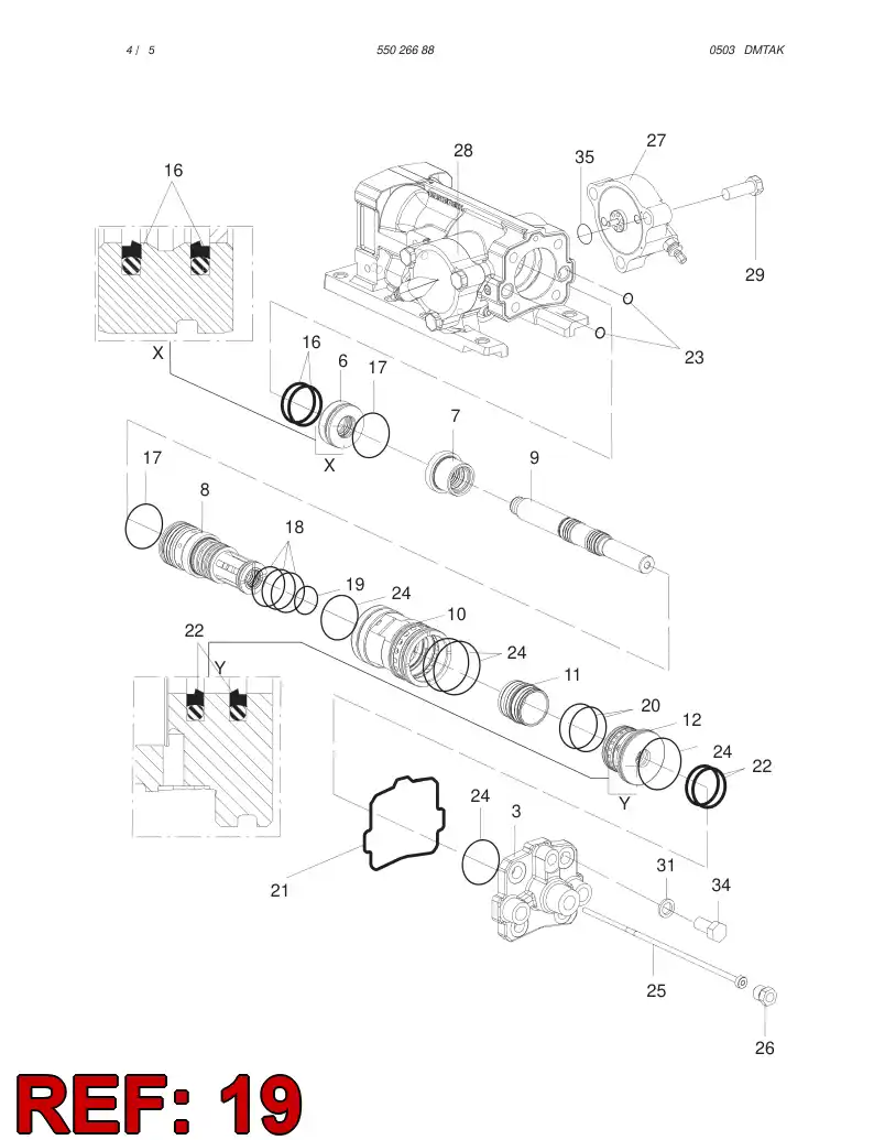 55021536 550 215 36 O-RING - Sandvik Technical Drawing
